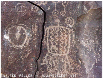 petroglyph in the Mojave Desert