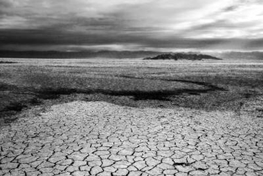 photo of Soda Dry Lake from site of Hancock's Redoubt, Fort Soda Springs