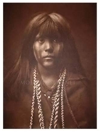 Mojave Indian girl photo by Edward Curtis, 1903