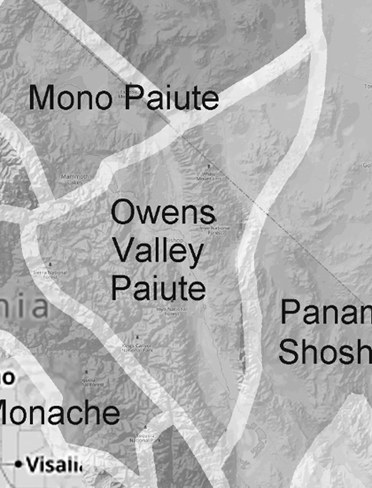map of Owens Valley Paiute territory