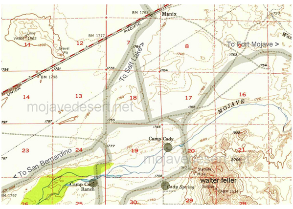 map of Camp Cady area