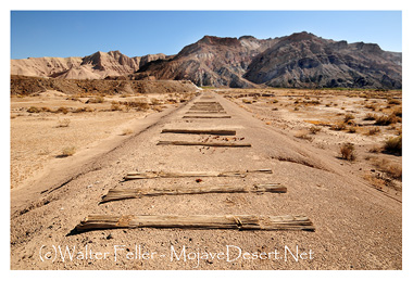 photo of Tonopah and Tidewater railroad bed near Amargosa River Gorge
